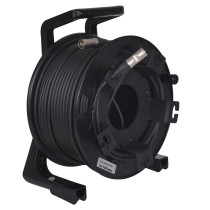 Cavo professionale PROEL LAN6S – Cat6 S-UTP - PUR, assemblato su avvolgitore professionale PROEL AV190, con connettori RJ45 Cat6