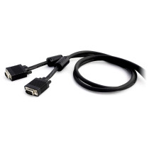 Cavo professionale VGA con connessioni D-SUB 15 poli (con ferrite) principalmente utilizzato per monitor, flat panels e proietto