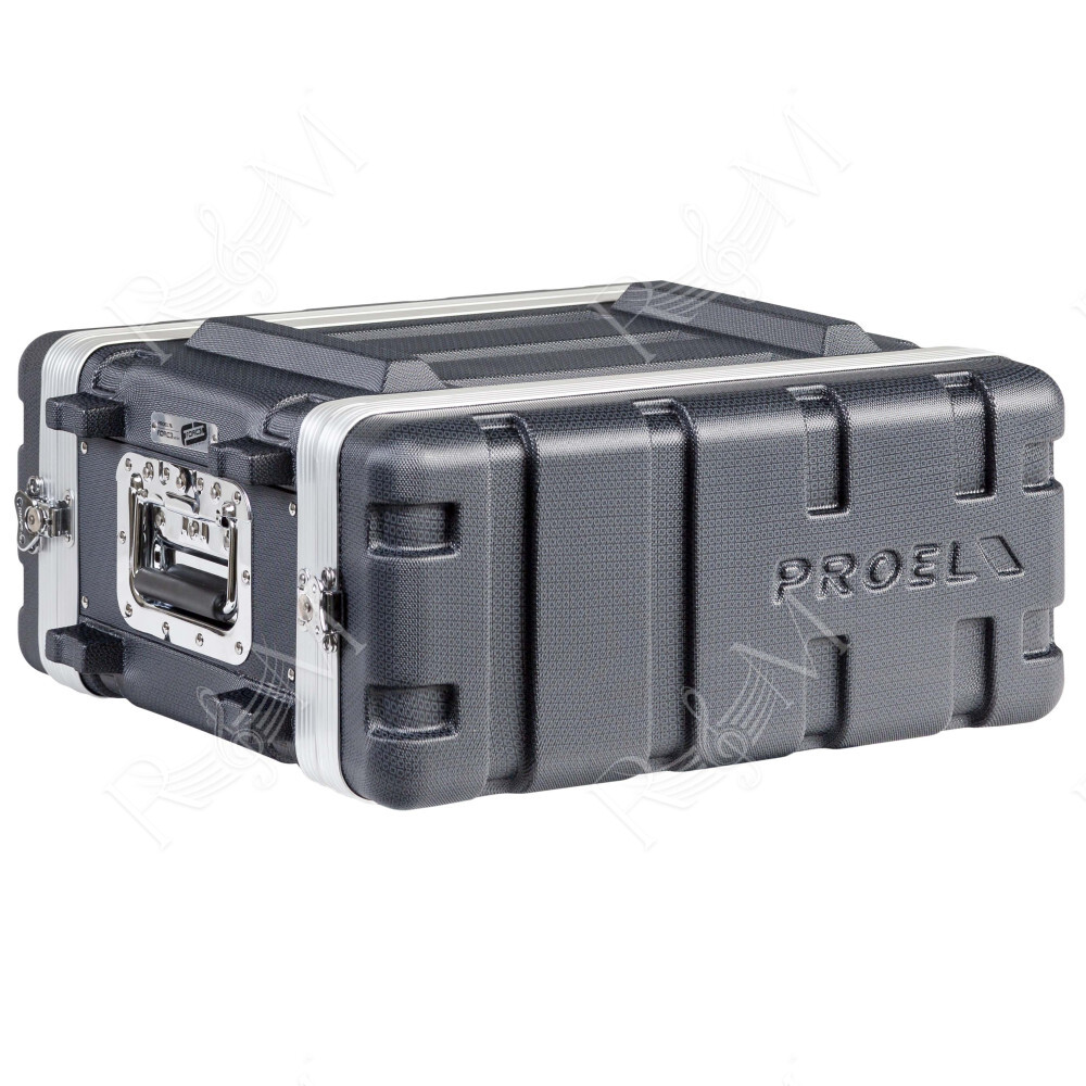Custodia a rack 19' - 4 unità - realizzata in 'Polietilene FORCE'. Profondità interna utile: 307 mm