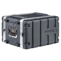 Custodia a rack 19' - 6 unità - realizzata in 'Polietilene FORCE'. Profondità interna utile: 307 mm