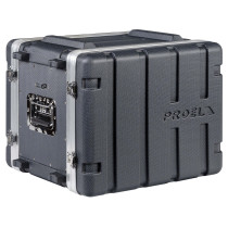 Custodia a rack 19' - 8 unità - realizzata in 'Polietilene FORCE'. Profondità interna utile: 307 mm