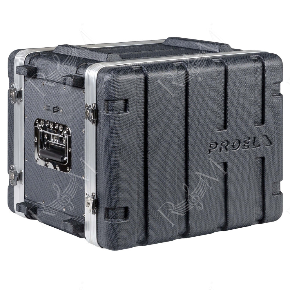 Custodia a rack 19' - 8 unità - realizzata in 'Polietilene FORCE'. Profondità interna utile: 307 mm