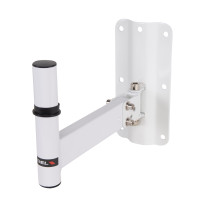 Robusto supporto in acciaio tubolare a parete per casse acustiche di ridotte dimensioni.