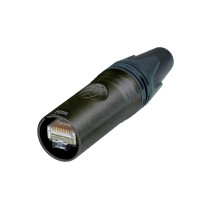 Connettore etherCON CAT6A, con sistema di connessione a crimpare conforme alla norme ISO/IEC 11801 e TIA/EIA 568-C.2.