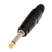 Connettore professionale jack mono 6,3 mm - 1/4“. Colore: Nero.