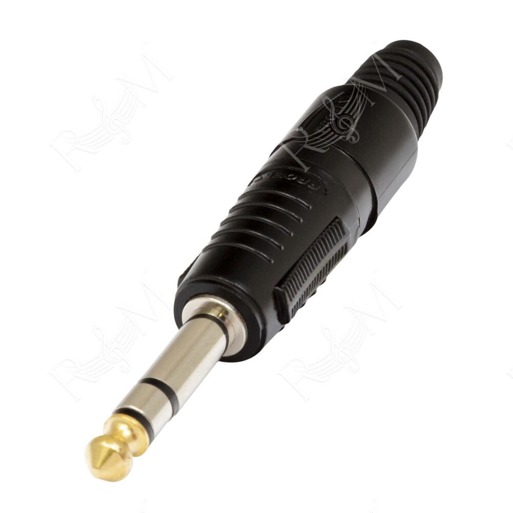 Connettore professionale jack stereo 6,3 mm - 1/4“. Colore: Nero.