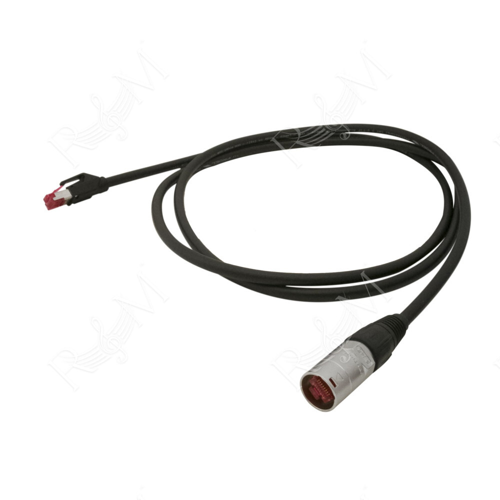 Cavo professionale PROEL LAN5S – Cat. 5e S-FTP - PUR, assemblato con connettori schermati RJ45 HIROSE serie TM21DP di alta quali