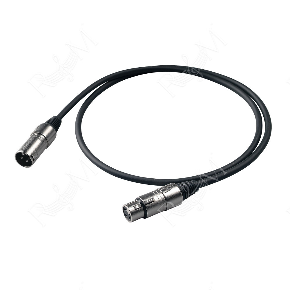 Cavo professionale DMX per segnale DMX512. Lunghezza 20 m. Colore disponibile: NeroAltre lunghezze disponibili: visualizzare le 