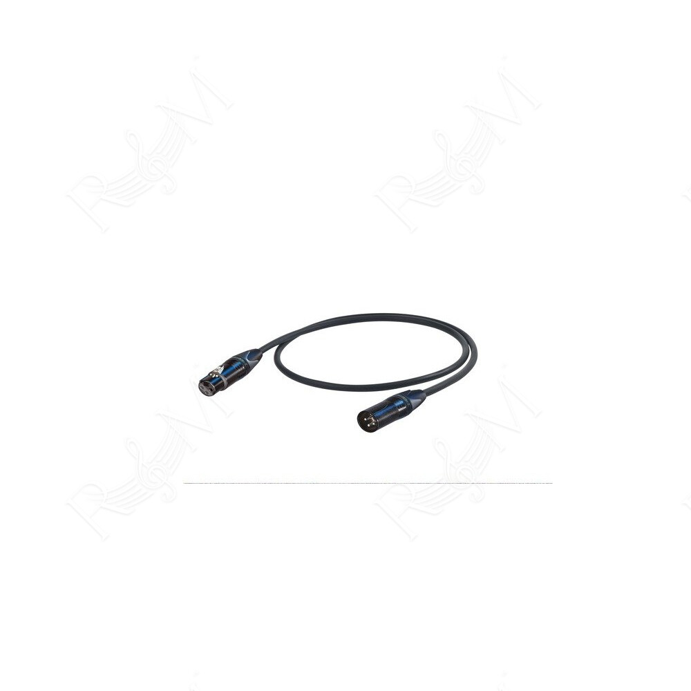 Cavo professionale esoterico bilanciato con connessioni presa volante XLR 3P Neutrik - spina volante XLR 3P Neutrik. Lunghezza: 