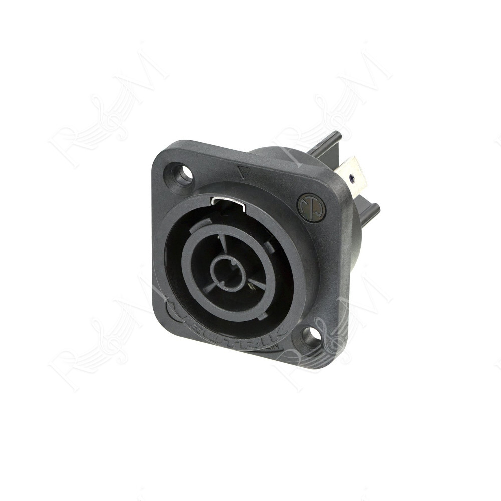 Presa da pannello NEUTRIK “powerCON TRUE1” TOP di potenza 16A (USA: 20A) con contatti terminali piatti da 1/4 “.