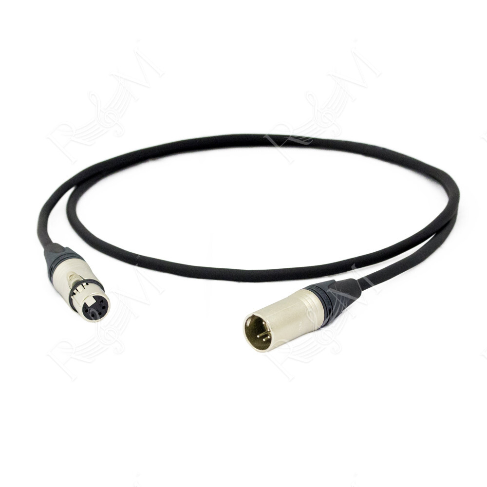 Cavo professionale DMX per segnale DMX512 con connessioni presa volante XLR 5P Neutrik - spina volante XLR 5P Neutrik/NC5FXX - D