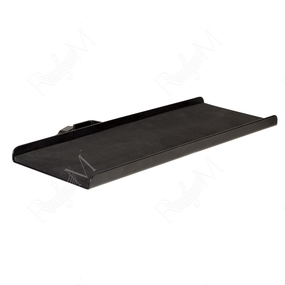 Piano portaoggetti rettangolare in acciaio. Disponibile in nero opaco.