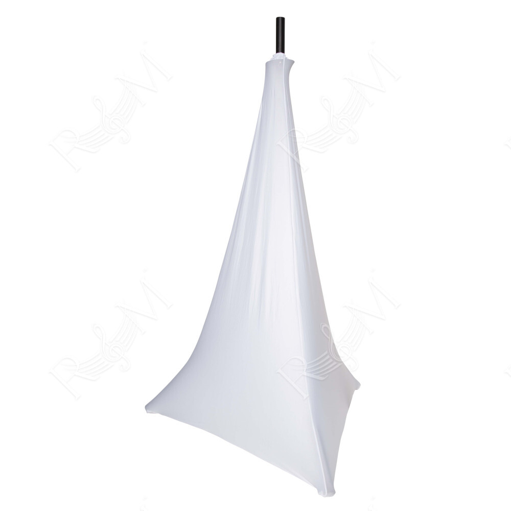 Copertura in tela per stativi a treppiede per diffusori acustici e apparati luce. Realizzata con un materiale elastico che perme