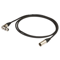 Cavo professionale bilanciato con connessioni presa volante XLR 3P Neutrik ad angolo - spina volante XLR 3P Neutrik /NC3FRX - HP