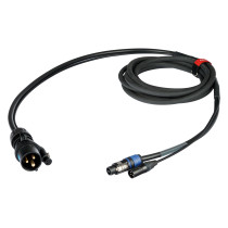 Cavo professionale Phono-Rete per il collegamento di diffusori acustici attivi. Cavo 3 X 2,5 + 2 x 0,35 - con connessioni presa 