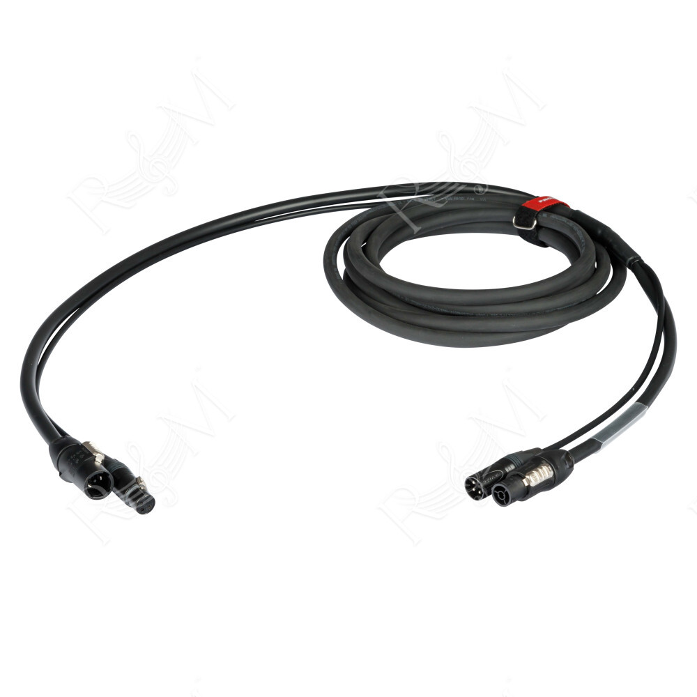 Cavo professionale Phono-Rete per il collegamento di diffusori acustici attivi. Lunghezza: 5 m. Colore disponibile: Nero.Altre l