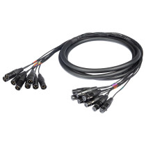 Cavo professionale multipolare analogico per studi di registrazione con connessioni in metallo REAN . Lunghezza 3 m. Colore disp
