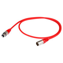 Cavo professionale bilanciato con connessioni presa volante XLR 3P PROEL - spina volante XLR PROEL 3P/XLR3FVRD - HPC210RD - XLR3