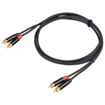 Cavo audio professionale "STEREO" con connessioni 2 x spina RCA REAN - 2 x spina RCA REAN. Lunghezza: 5 metri. Colore disponibil