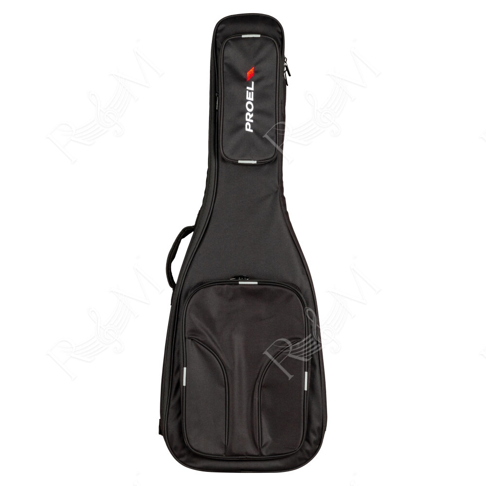 Borsa per chitarra Elettrica in poliestere 600D antistrappo con imbottitura da 20mm. Disponibile nel colore nero.