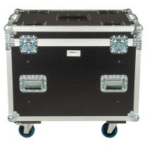 Flight case 80 Professionale multifunzione realizzato in multistrato di pino marino di spessore 9mm. Rivestimento in laminato pl