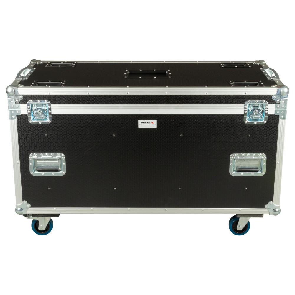 Flight case 120 Professionale multifunzione realizzato in multistrato di pino marino di spessore 9mm. Rivestimento in laminato p