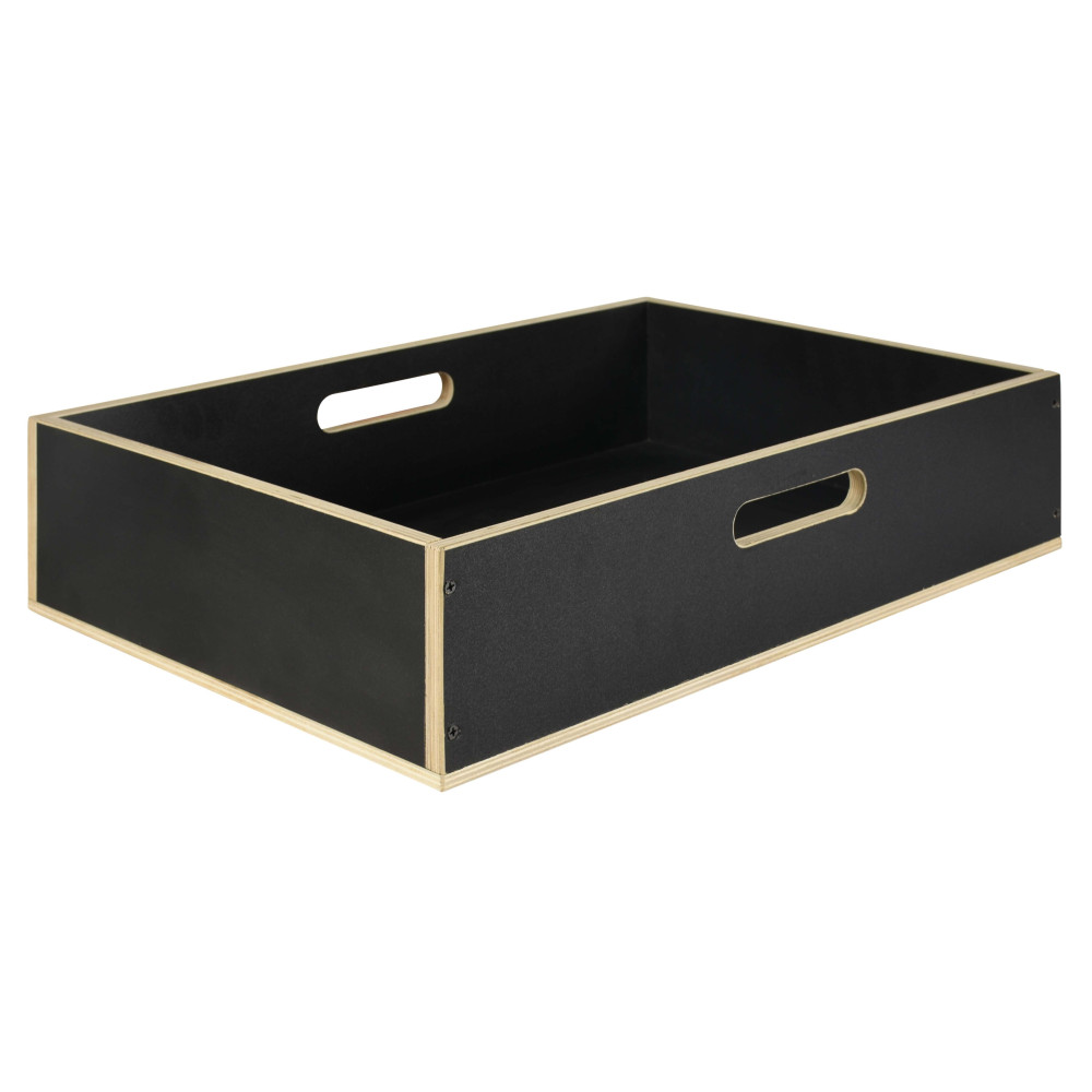 Cassetto mobile per flight case SLPRO080 - SLPRO120. Realizzato in multistrato di pino marino. Dimensioni: L 370 * A 120 * P 544