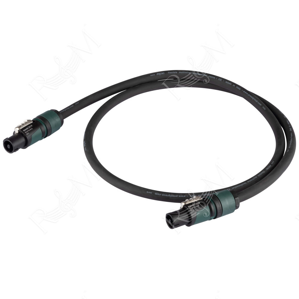 Cavo professionale per diffusori acustici passivi - sez. 4 x 2,5 mm2 - con connessioni Speakon 4P Neutrik/NL4FXXWS - HPC640 - NL
