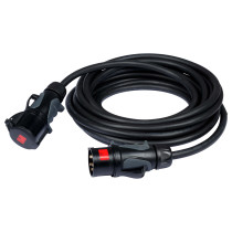 Prolunga elettrica Professionale PROEL con cavo in neoprene HPCH075G6 non propagante la fiamma 5x6 mm², assemblata con n. 1 spin