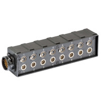 Stage box audio in materiale plastico antiurto con 8 prese pannello XLR 3P NEUTRIK - 8 spine pannello XLR3P NEUTRIK e connettore