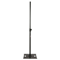 Stativo professionale per diffusori acustici, realizzato in acciaio e particolari in alluminio pressofuso.