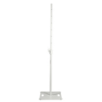 Stativo professionale per diffusori acustici, realizzato in acciaio e particolari in alluminio pressofuso.