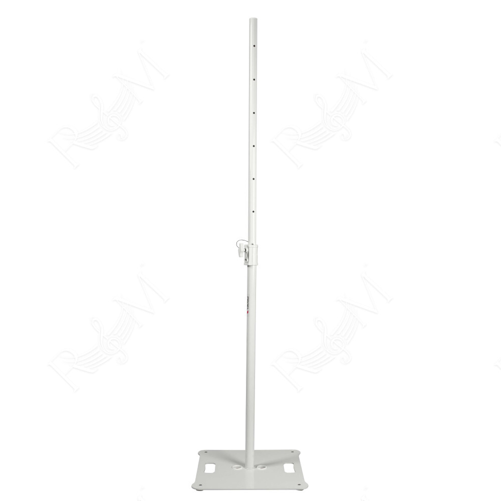 Stativo professionale per diffusori acustici, realizzato in acciaio e particolari in alluminio pressofuso.