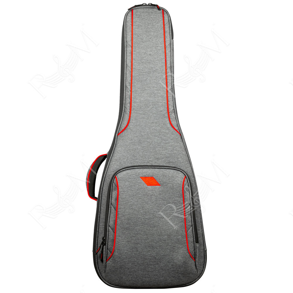 Borsa professionale imbottita per chitarra Elettrica rivestita in nylon 1000D "idrorepellente". Disponibile nel colore grigio.