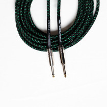 Cavo per strumenti – Jack Mono 6.3 mm / Jack mono 6.3mm. Guaina in PVC e rivestimento esterno a treccia. Diametro esterno 7 mm. 