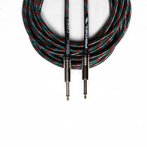 Cavo per strumenti – Jack Mono 6.3 mm / Jack mono 6.3mm. Guaina in PVC e rivestimento esterno a treccia. Diametro esterno 7 mm. 