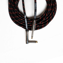 Cavo per strumenti – Jack Mono 6.3 mm / Jack mono 6.3mm ad angolo. Guaina in PVC e rivestimento esterno a treccia. Diametro este