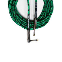 Cavo per strumenti – Jack Mono 6.3 mm / Jack mono 6.3mm ad angolo. Guaina in PVC e rivestimento esterno a treccia. Diametro este