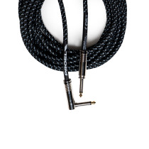 Cavo per strumenti – Jack Mono 6.3 mm / Jack mono 6.3mm ad angolo. Guaina in PVC e rivestimento esterno a treccia. Diametro este