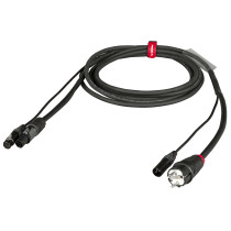 Cavo professionale Combinato DMX + alimentazione per il collegamento di apparati lighting. Lunghezza: 2 metri. Colore disponibil
