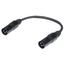 Cavo adattatore DMX per segnale DMX512 per cambio genere con connessioni –  2 x XLR 3 poli spina volante XLR3MVPRON. Lunghezza: 