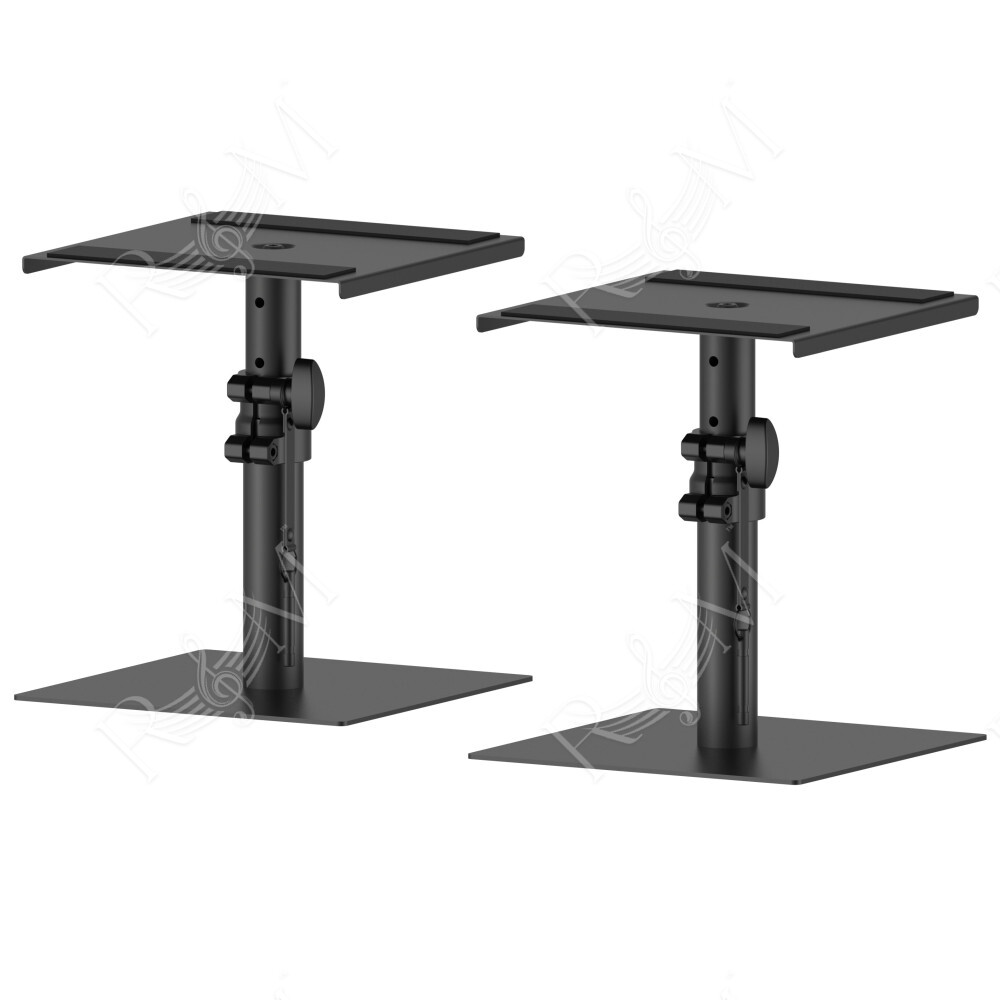 Coppia di supporti da tavolo professionali, ideali per posizionare i tuoi monitor da studio all'altezza perfetta per un ascolto 