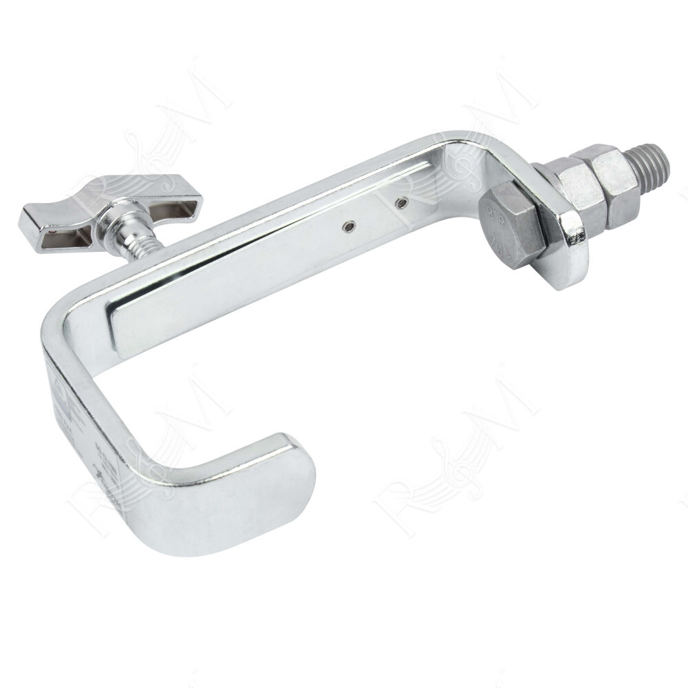 Gancio a «C» in acciaio zincato, utilizzabile con tubi da ø 35 mm a ø 50 mm. Carico max 50 kg. Disponibile in colore argento.