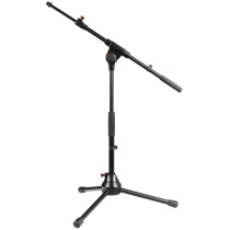 Asta microfonica nana a giraffa telescopica con base treppiede in alluminio pressofuso con tubi in acciaio dallo spessore maggio