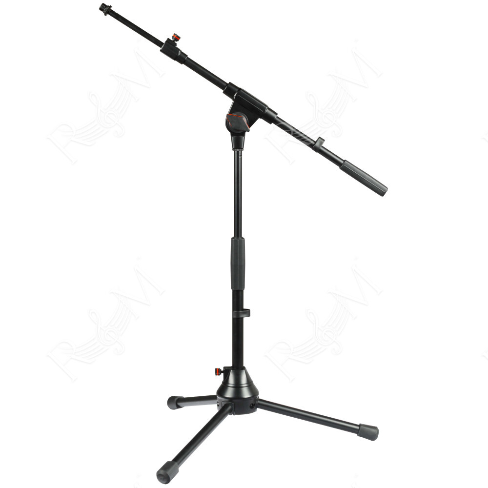 Asta microfonica nana a giraffa telescopica con base treppiede in alluminio pressofuso con tubi in acciaio dallo spessore maggio