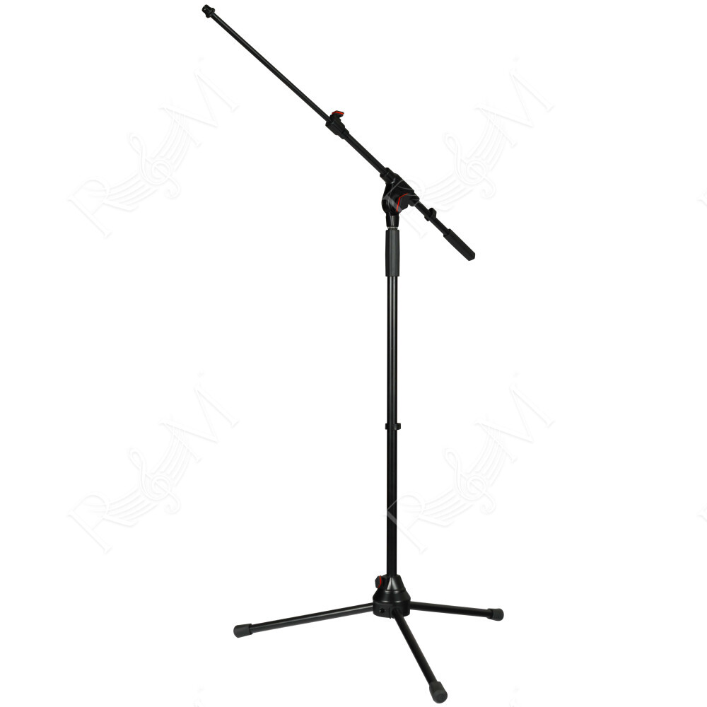 Asta microfonica a giraffa telescopica con base treppiede in alluminio pressofuso con tubi in acciaio dallo spessore maggiorato 