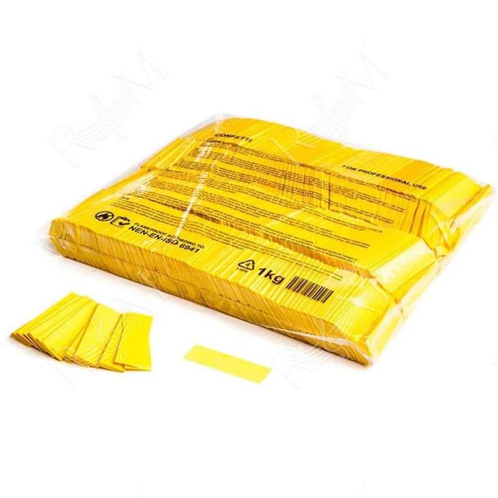 Slowfall confetti rect 55 x 17 mm - Yellow