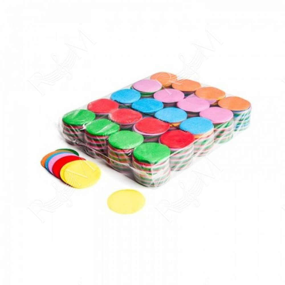 Slowfall confetti rounds 55 mm - Multicolour