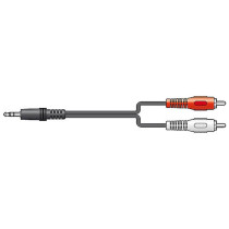 CX400-2 Cable 3.5St.-2RCA M 2.5mBlk