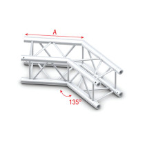 Pro-30 Square G Truss - Corner - Heavy Duty QCVU23 - 135° corner - heavy duty - silver - G